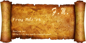 Frey Márk névjegykártya