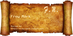 Frey Márk névjegykártya