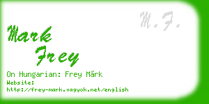 mark frey business card
